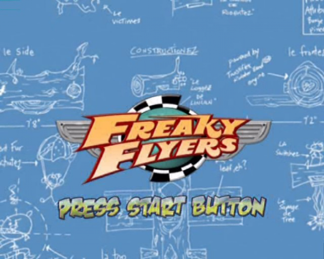 Freaky Flyers PS2 PlayStation 2 arcade racing combat flight game retro video game title screen