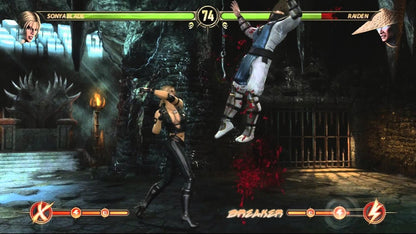 Mortal Kombat Komplete Edition Xbox 360 cover art for retro video game enthusiasts featuring brutal fighting gameplay iconic arcade combat fatalities combo based mechanics character roster from the Mortal Kombat universe story driven tournament battles and competitive arcade style fighting game experience and collectible gaming appeal gameplay