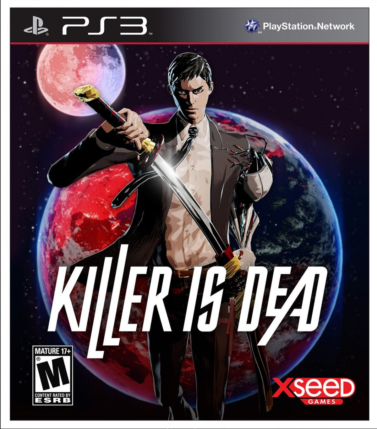 Killer is Dead Limited Edition PlayStation 3 PS3 action hack and slash video game featuring Mondo Zappa cyberpunk style assassinations katana combat stylish swordplay deadly enemies boss battles dark storyline and collectible Limited Edition content classic PlayStation 3 PS3 gaming appeal front cover art