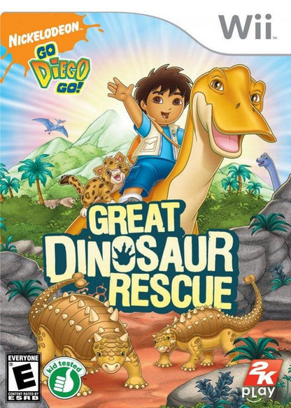 Go, Diego, Go: Great Dinosaur Rescue cover art for Nintendo Wii (Wii) video game