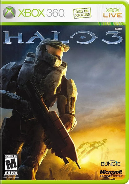 Halo 3 cover art for Xbox 360 (X360) sci-fi first-person shooter video game