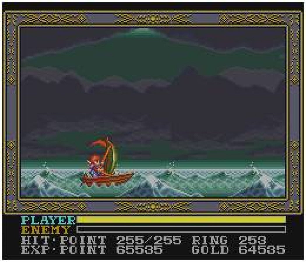 Ys III Wanderers from Ys retro SNES video game Ys fantasy action role playing side scrolling combat adventure exploration classic RPG gameplay console title Super Nintendo release gameplay