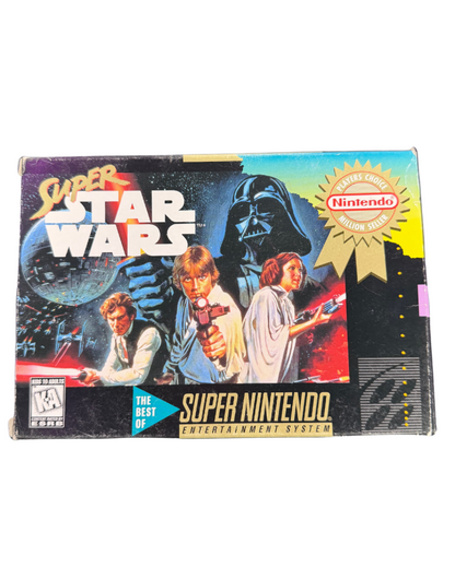 Super Star Wars Player’s Choice for Super Nintendo featuring classic action gameplay in the Star Wars universe box art