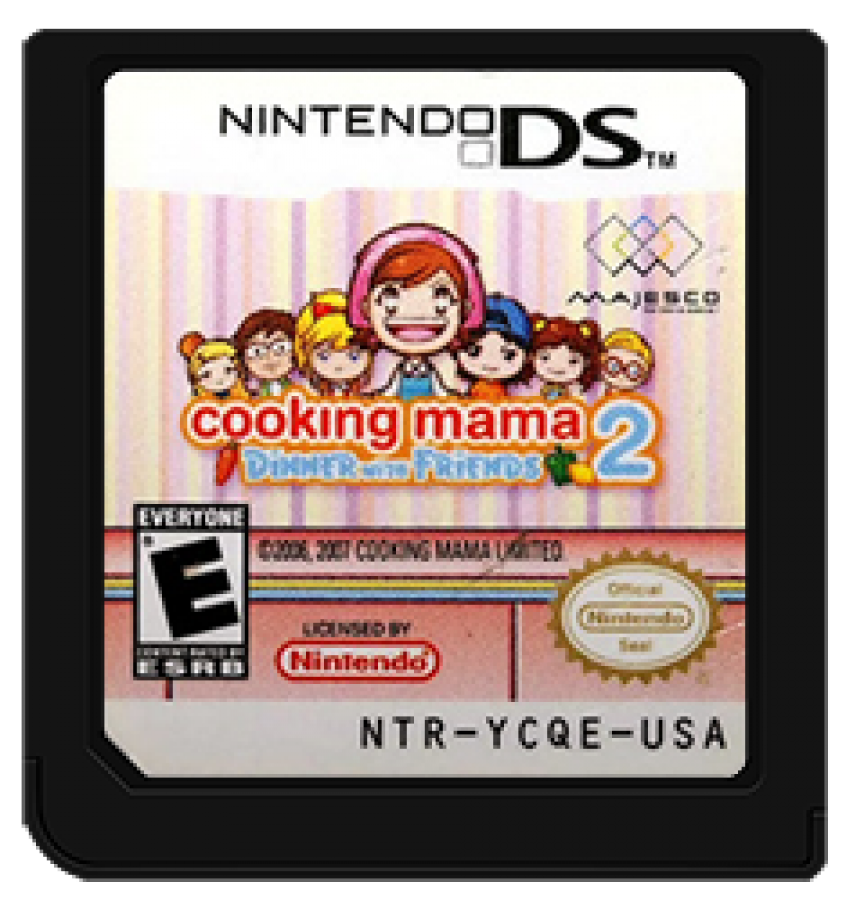 Cooking Mama 2: Dinner With Friends cartridge for Nintendo DS (DS) cooking simulation mini-game video game