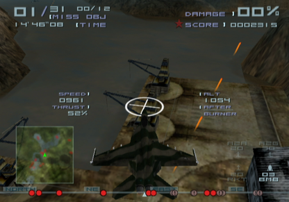Top Gun: Combat Zones gameplay for Nintendo GameCube (GC) aerial combat flight simulation video game