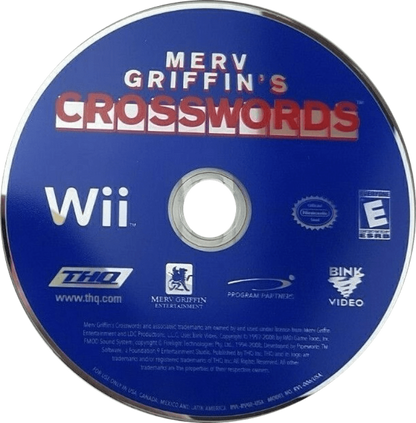 Merv Griffin’s Crosswords – Nintendo Wii (Wii) word puzzle trivia video game disc