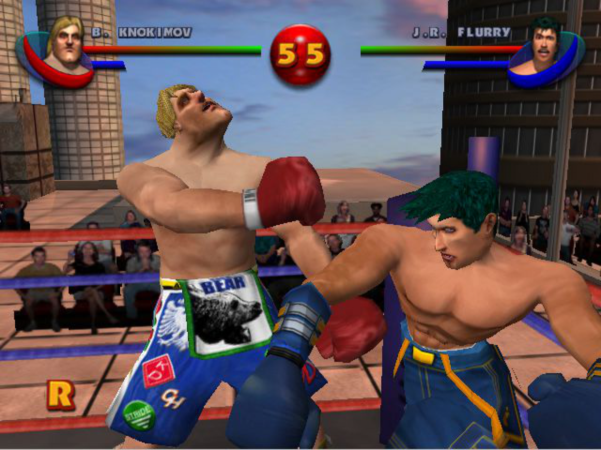 Ready 2 Rumble Boxing Round 2 Sega Dreamcast DC for arcade boxing video game fans featuring colorful boxers intense matches powerful punches knockout action special moves training modes championship fights and fast paced Sega Dreamcast gameplay collectible retro gaming appeal gameplay