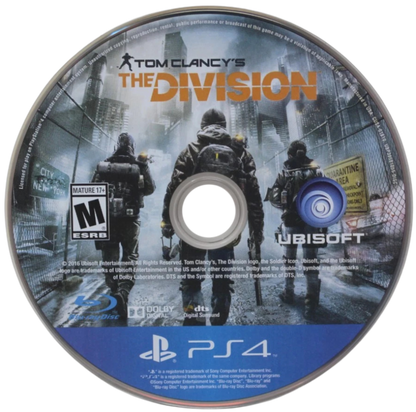 Tom Clancy's The Division [Gold Edition] – PlayStation 4 (PS4) video game disc, online action role-playing shooter.