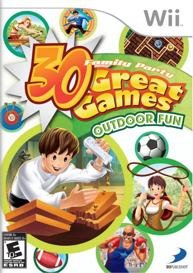 Family Party: 30 Great Games: Outdoor Fun cover art for Nintendo Wii (Wii) video game