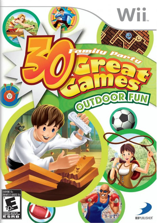 Family Party: 30 Great Games: Outdoor Fun cover art for Nintendo Wii (Wii) video game