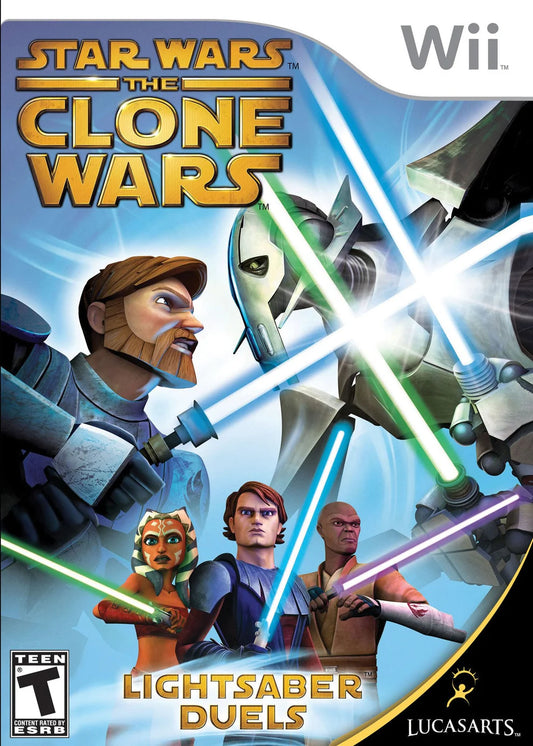 Star Wars: The Clone Wars: Lightsaber Duels cover art for Nintendo Wii (Wii) video game