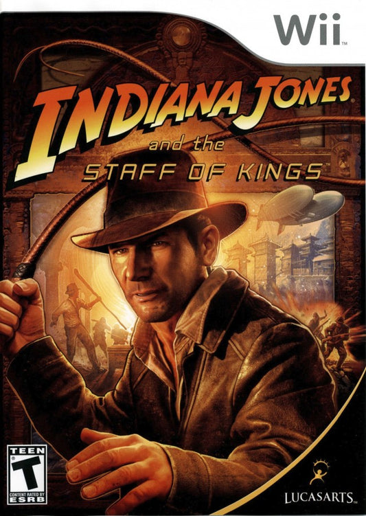 Indiana Jones and the Staff of Kings – Nintendo Wii (Wii) action-adventure cinematic platformer video game cover art