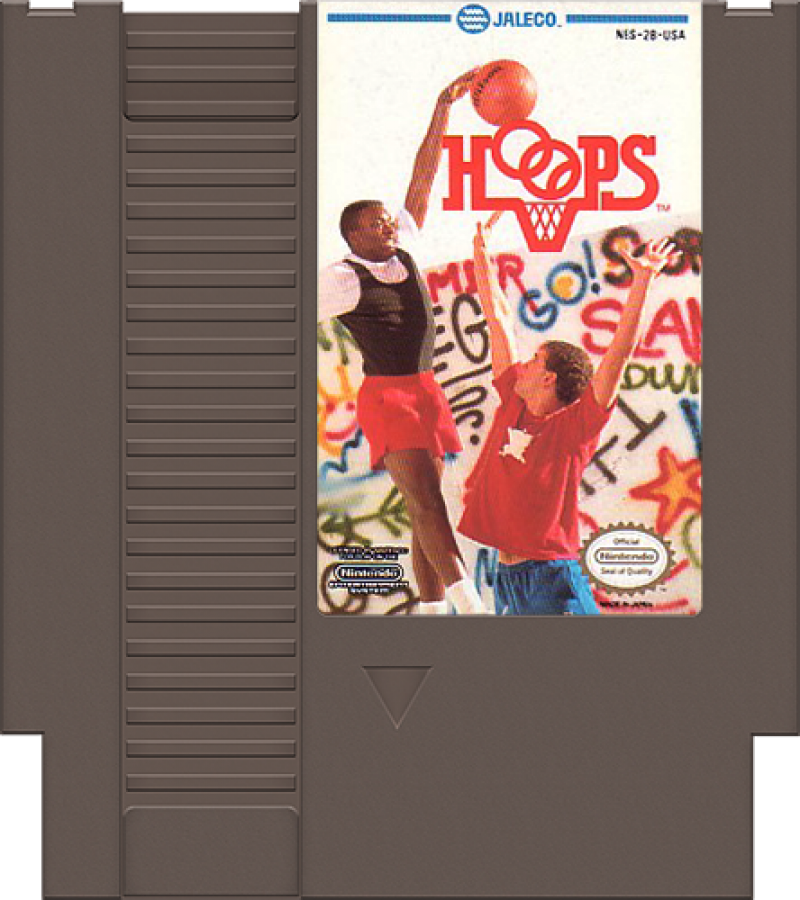 Hoops cartridge for Nintendo Entertainment System (NES) retro video game