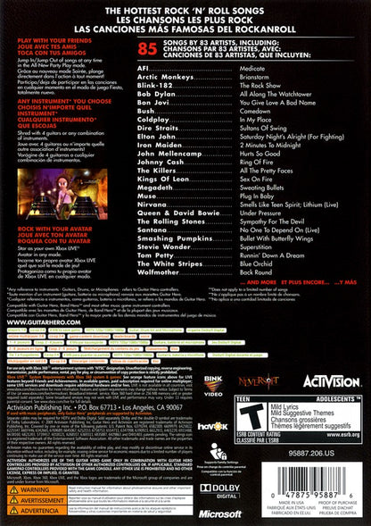 LEGO Rock Band Xbox 360 for rhythm music video game fans featuring LEGO themed rock performances classic songs guitar drum bass and vocal gameplay customizable LEGO characters multiplayer modes colorful stages and family friendly musical action collectible gaming appeal back