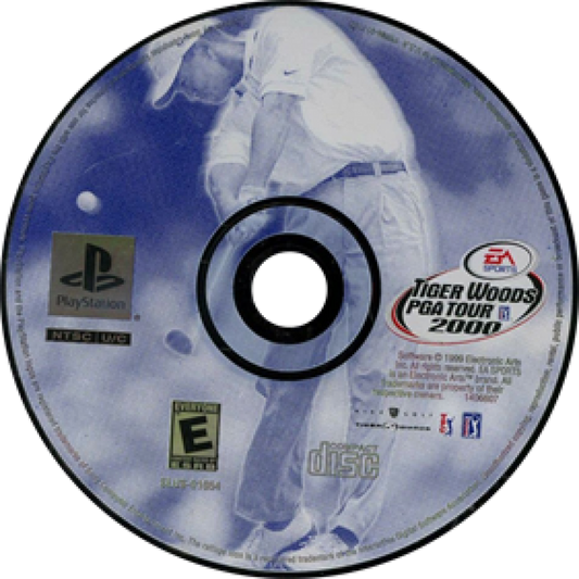 Tiger Woods 2000 disc for PlayStation 1 (PS1) golf sports video game 