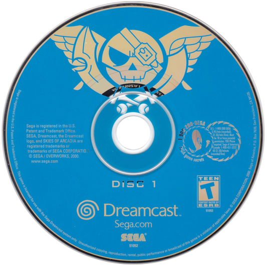 Skies of Arcadia Sega Dreamcast retro video game JRPG disc 1