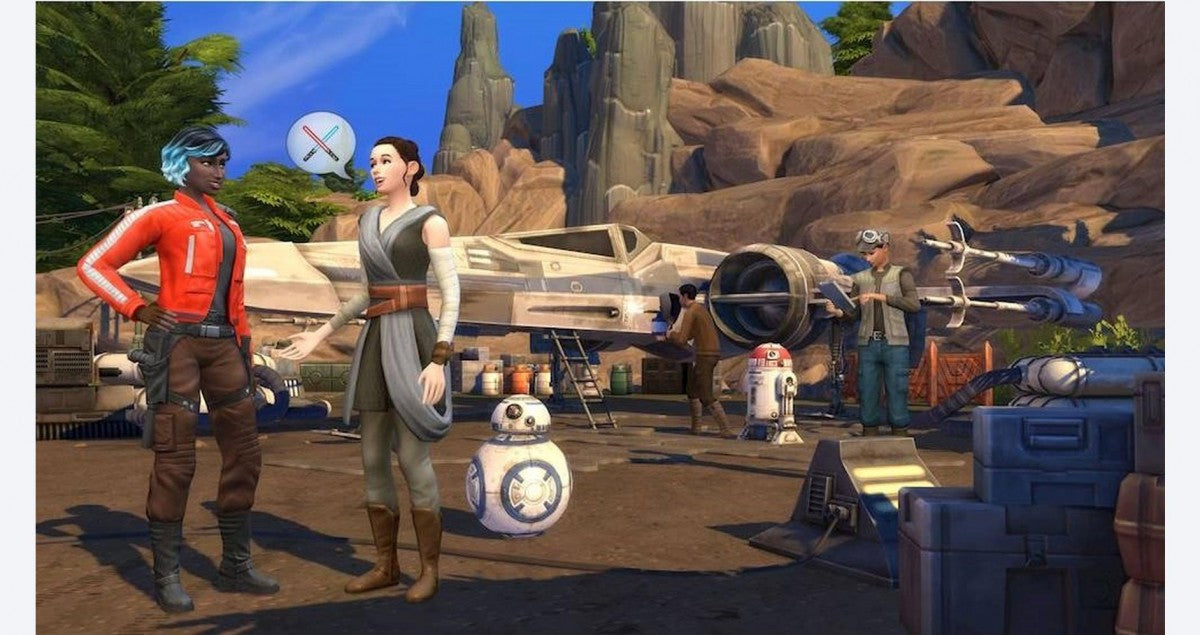 The Sims 4 & Star Wars [Bundle] – Xbox One (XONE) gameplay for life simulation and sci-fi adventure video game collection