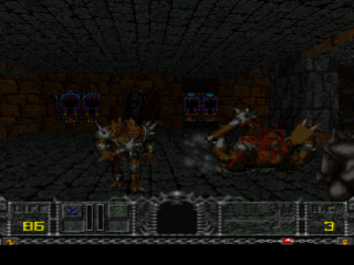 Hexen PlayStation PS1 for dark fantasy first person shooter video game fans featuring medieval combat powerful magic weapons dungeon exploration demonic enemies atmospheric environments challenging levels intense action gothic fantasy gameplay classic console FPS collectible gaming appeal gameplay