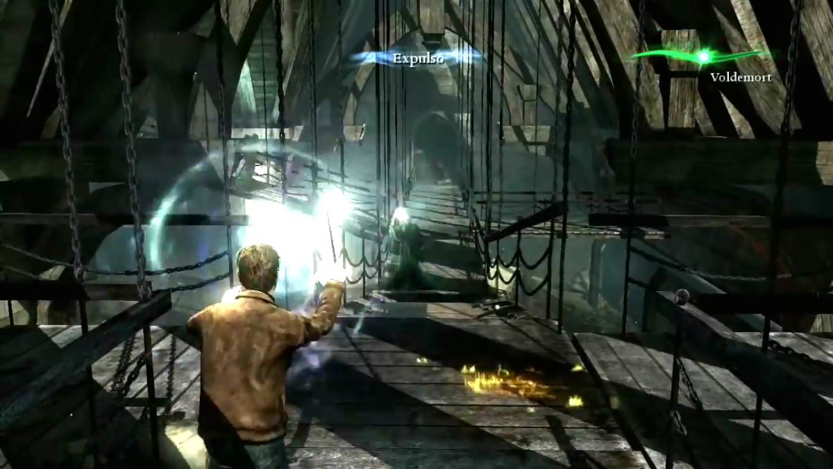 Harry Potter and the Deathly Hallows – Part 2 for Xbox 360 action adventure game based on the final Harry Potter film third person combat spells Hogwarts battle fantasy movie tie in gameplay