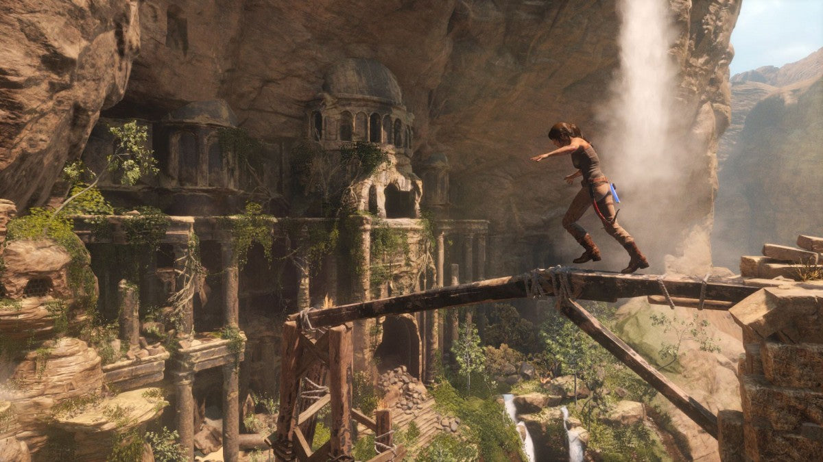Rise of the Tomb Raider Xbox 360 action-adventure sequel Lara Croft Siberian expedition lost city of Kitezh secret of immortality tombs puzzles guerrilla combat crafting survival skills wildlife enemies Trinity organization gameplay screenshot