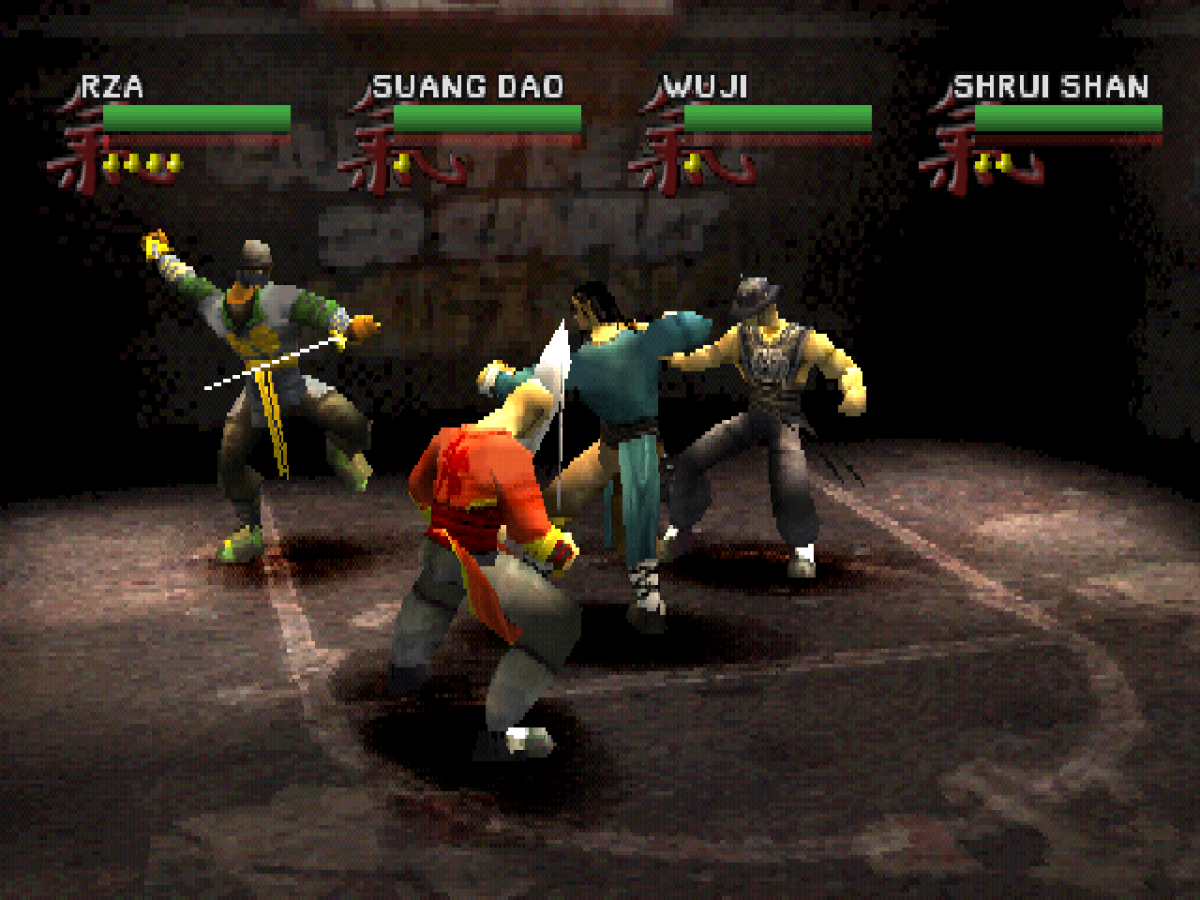 Wu-Tang Shaolin Style PlayStation 1 PS1 for retro video game enthusiasts featuring martial arts fighting gameplay iconic Wu Tang Clan members fast paced one on one combat special moves multiplayer battles hip hop inspired action and collectible gaming appeal gameplay  