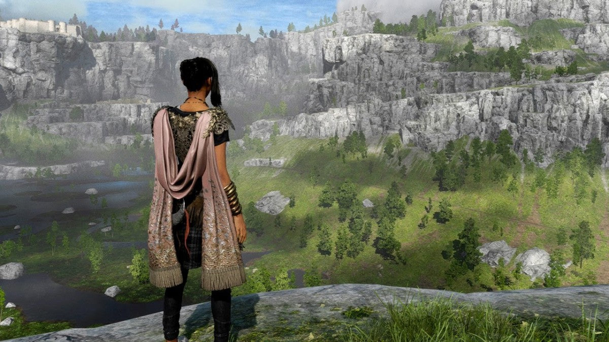 Forspoken [Steelbook] for PlayStation 5 (PS5) at Gamers INC, featuring a fast-paced open-world RPG where you use fluid magical parkour and elemental combat as Frey Holland to save the land of Athia from a corrupted Taint in this limited edition case edition gameplay screenshot