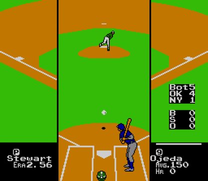 RBI Baseball 3 Nintendo Entertainment System NES video game featuring baseball sports gameplay batting pitching fielding base running competitive games team management baseball strategy and classic 8 bit Nintendo sports gameplay retro video game collection collectible gaming appeal gameplay