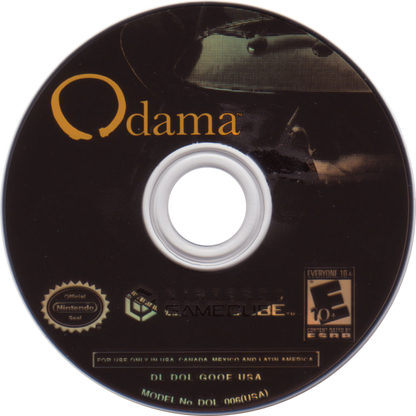 Odama GameCube GC video game, pinball action strategy, voice-controlled gameplay, Nintendo GameCube title, microphone not included disc