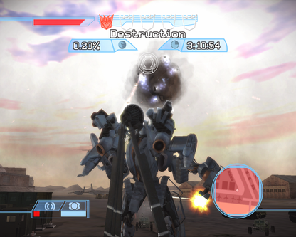 Transformers: The Game gameplay for Nintendo Wii (Wii) featuring battles with Autobots and Decepticons in film‑based missions