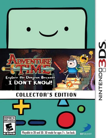 Adventure Time Explore the Dungeon Because I Dont Know Collectors Edition cover art for Nintendo 3DS video game