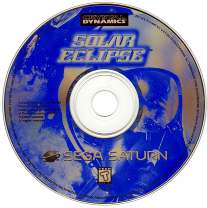 Solar Eclipse Sega Saturn space combat simulator first person starfighter shooter sci fi dogfighting missions cockpit view planetary defense battles cinematic space warfare retro gaming Sega Saturn software video game title disc