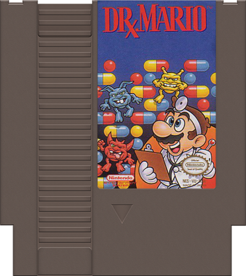 Dr. Mario cartridge for Nintendo Entertainment System (NES) retro video game