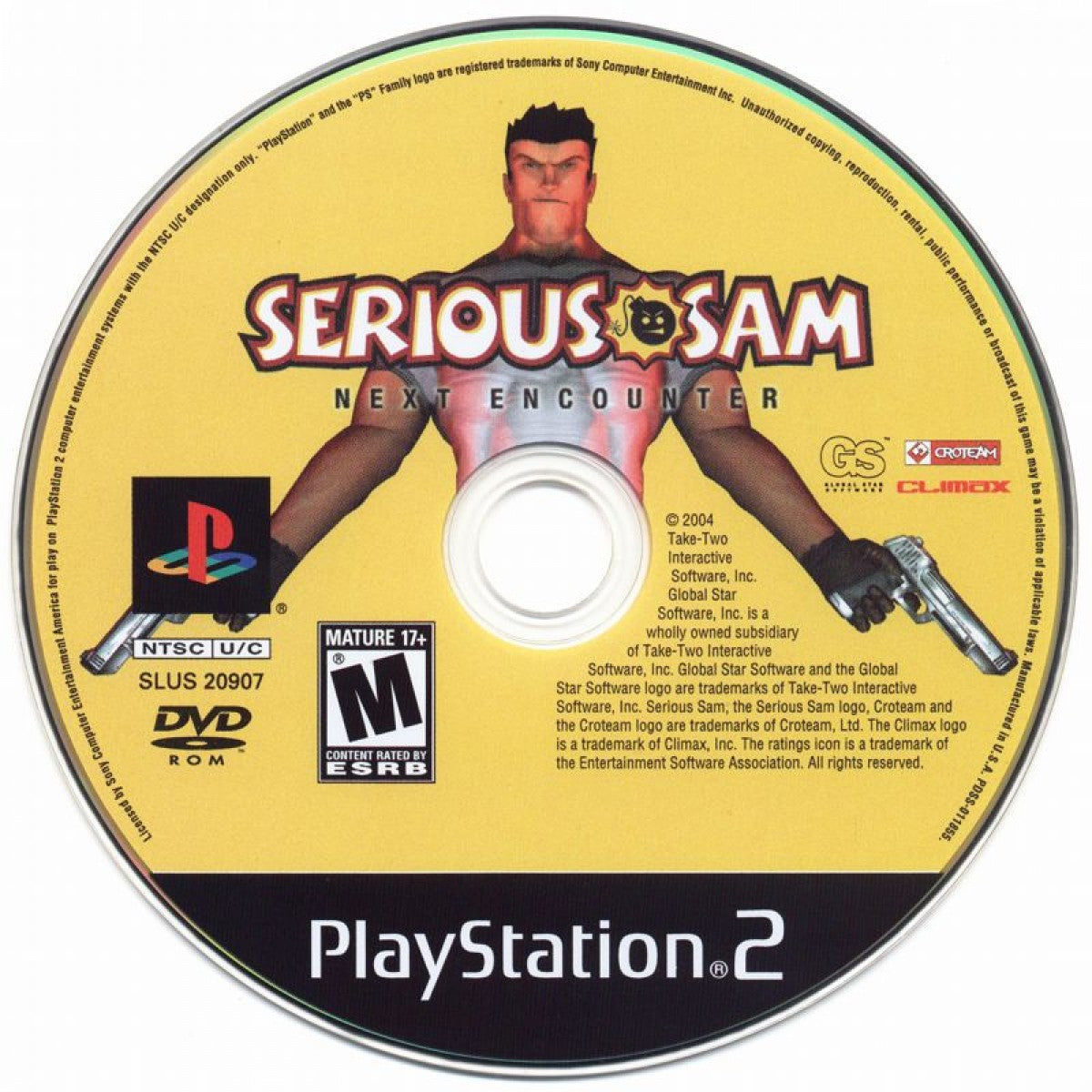 Serious Sam Next Encounter PlayStation 2 retro video game first person shooter disc (2004)
