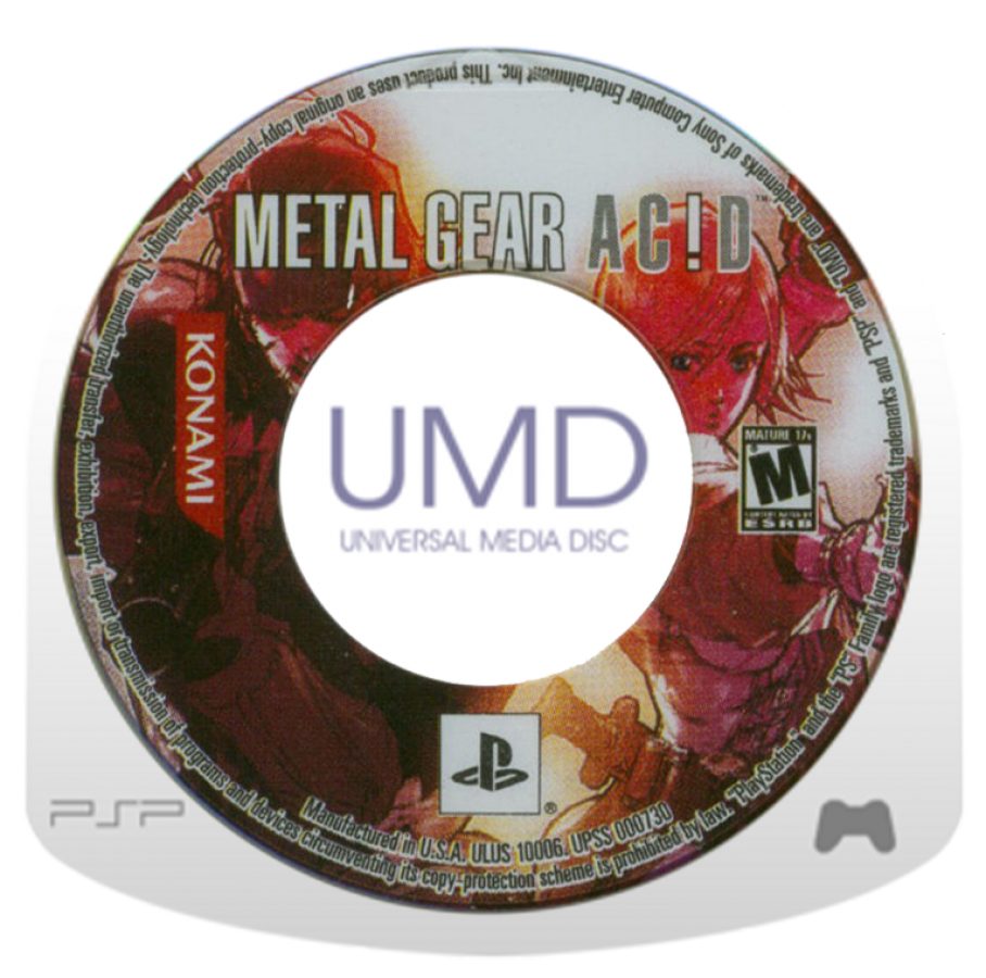 Metal Gear: Acid disc for PlayStation Portable (PSP) turn-based strategy action video game