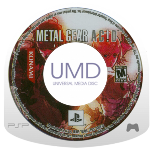 Metal Gear: Acid disc for PlayStation Portable (PSP) turn-based strategy action video game