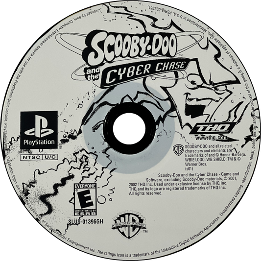 Scooby-Doo and the Cyber Chase Greatest Hits PlayStation 1 action-adventure video game based on the animated film Scooby Shaggy Mystery Inc gang transported into computer world levels based on locations chasing Phantom Virus platforming puzzle solving collectible Scooby snacks THQ Hanna-Barbera license cooperative gameplay disc