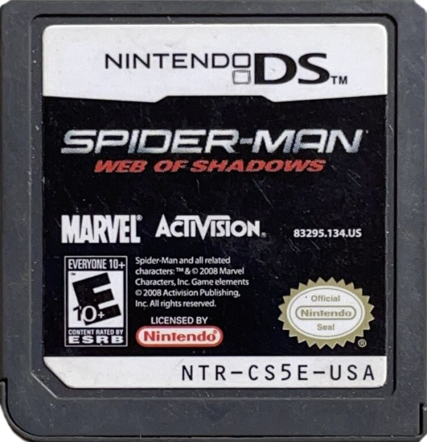 Spider-Man: Web of Shadows action adventure superhero cartridge for Nintendo DS (DS) video game