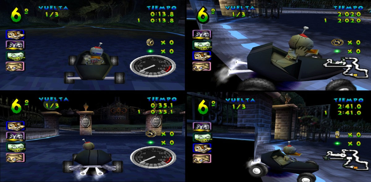 Walt Disney World Quest Magical Racing Tour PlayStation 1 kart racing game Disney parks attractions themed tracks multiplayer mode unlockable characters Disney Interactive gameplay