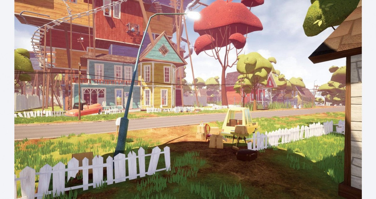 Hello Neighbor gameplay for Xbox One (XONE) stealth horror puzzle video game