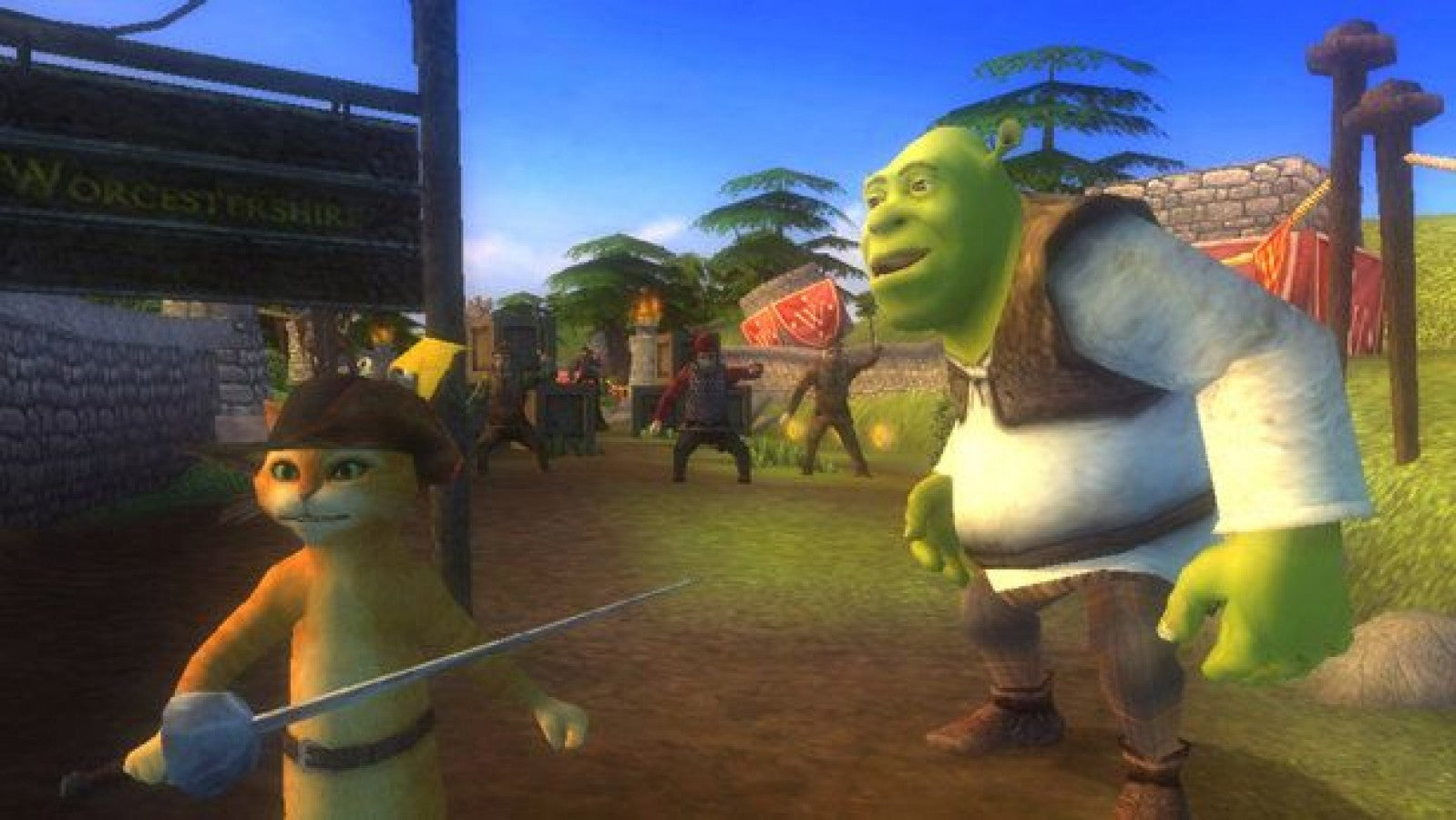 Shrek the Third – PlayStation 2 (PS2) video game gameplay, action-adventure game.