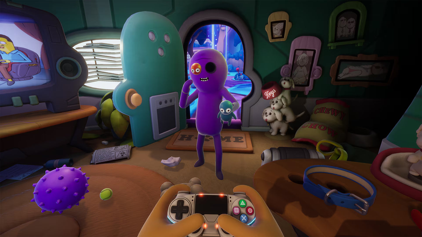Trover Saves the Universe for PlayStation 4 comedic action adventure game featuring colorful alien worlds platforming combat and humorous story from the creators of Rick and Morty gameplay