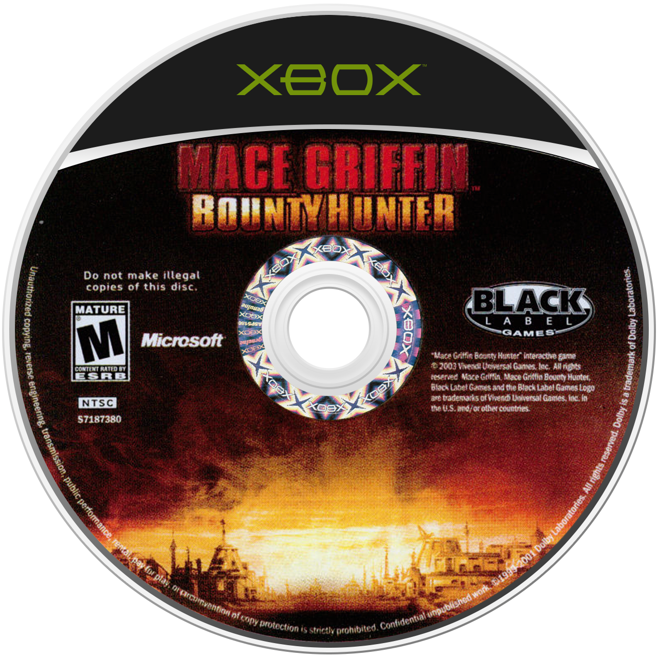 Mace Griffin: Bounty Hunter disc for Xbox (XBOX) video game