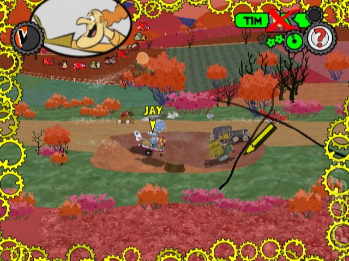 Wacky Races: Crash and Dash gameplay for Nintendo Wii (Wii) featuring cartoon‑style racing with zany vehicles, outrageous traps, and characters from the classic Hanna‑Barbera series