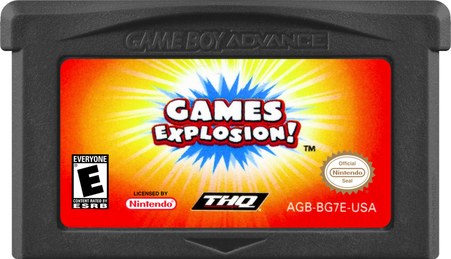 Game Boy Advance game cartridge with 'Games Explosion!' branding