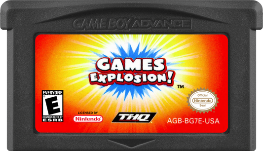 Game Boy Advance game cartridge with 'Games Explosion!' branding