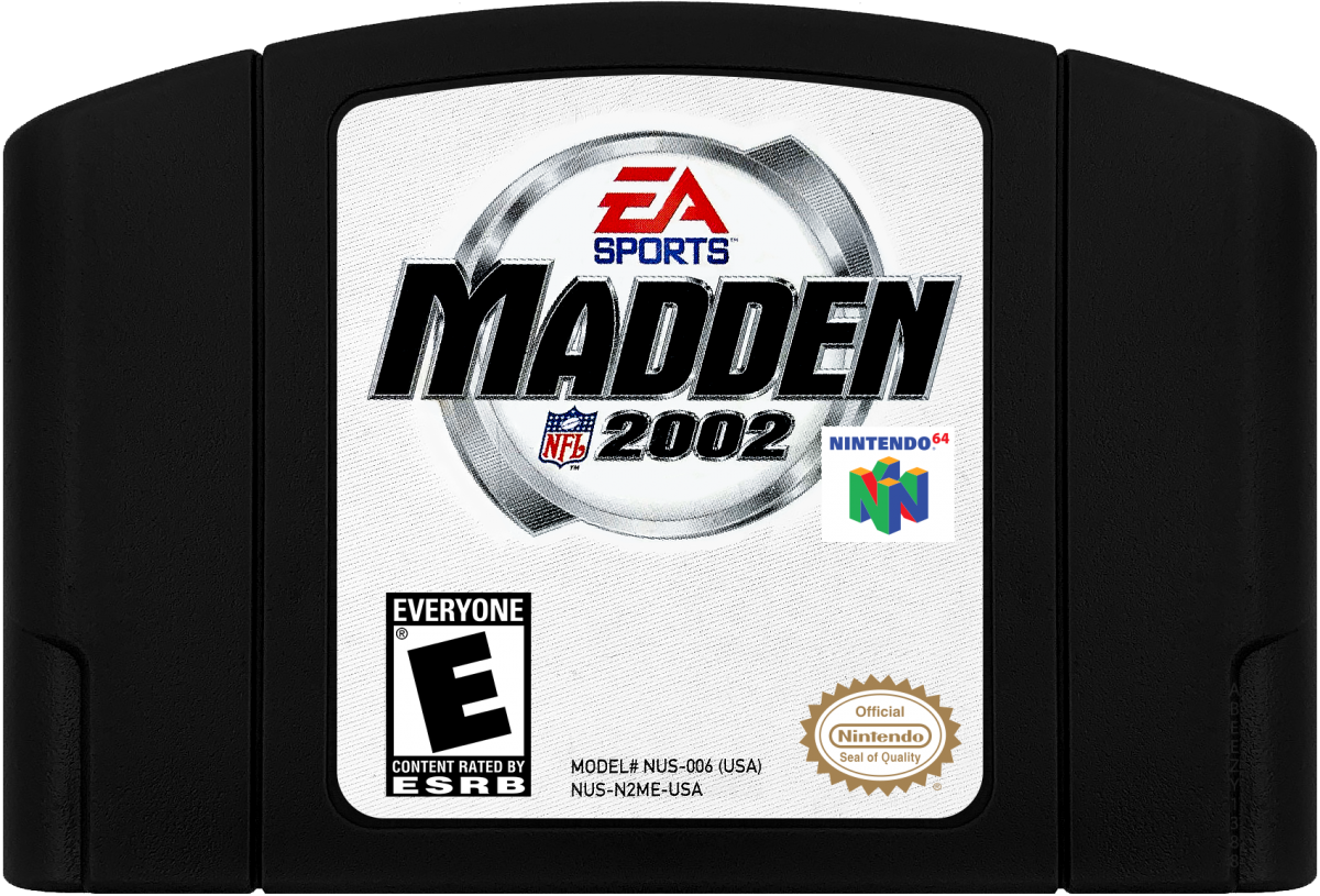 Madden NFL 2002 cartridge for Nintendo 64 (N64) video game