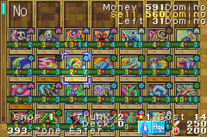 Yu-Gi-Oh! Reshef of Destruction Game Boy Advance gameplay for retro video game featuring strategic card battle gameplay, duel monster mechanics, anime inspired storyline, deck building progression, turn based dueling strategy, and portable handheld trading card game adventure on GBA system