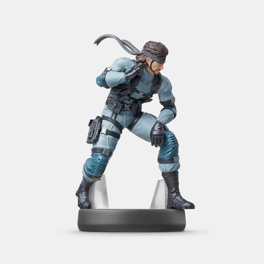 Snake Super Smash Bros Amiibo sealed figure featuring Solid Snake from Metal Gear Solid detailed sculpt NFC functionality for in game bonuses compatible with Nintendo Switch Wii U and 3DS and collectible Nintendo figure from the Super Smash Bros series figure 