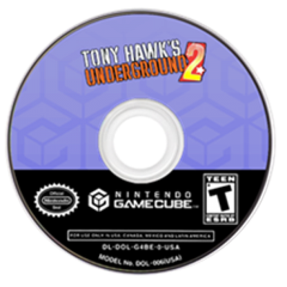 Tony Hawk's Underground 2 – GameCube (GC) Front Cover Disc Art for this GameCube Video Game 