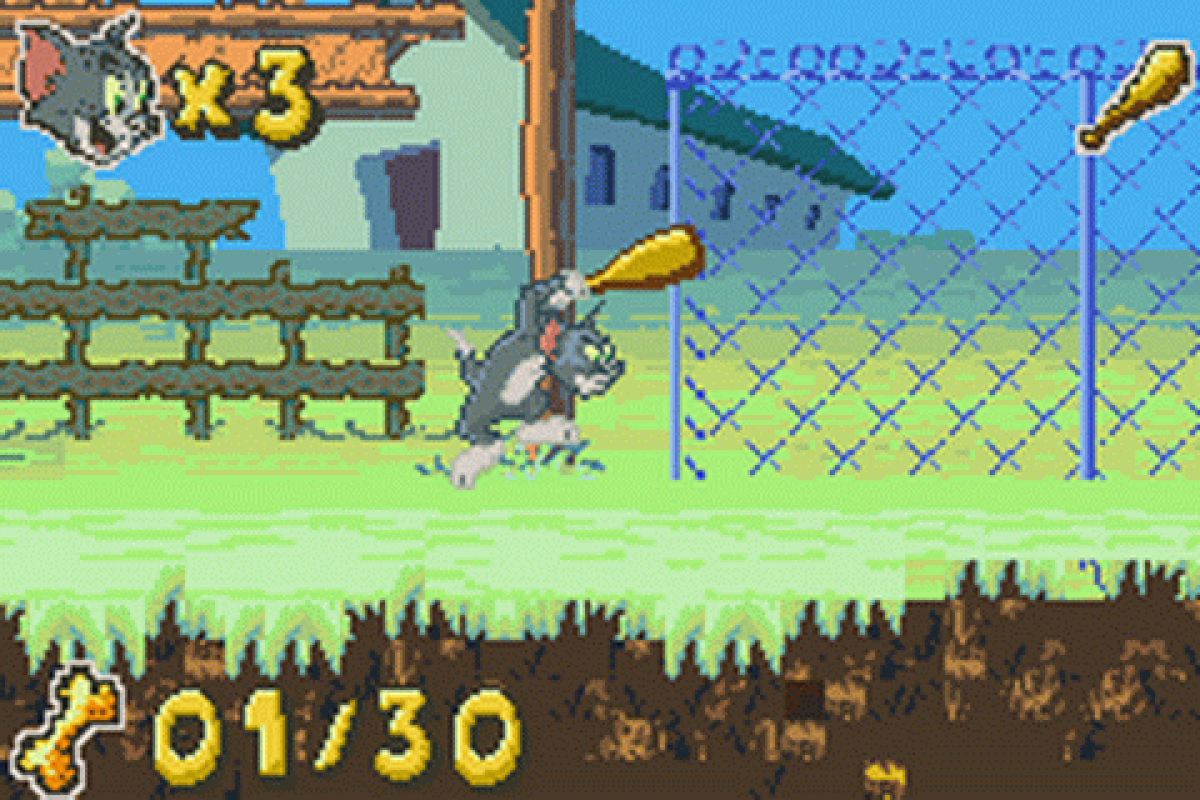 Tom and Jerry in Infurnal Escape gameplay for Game Boy Advance (GBA) video game